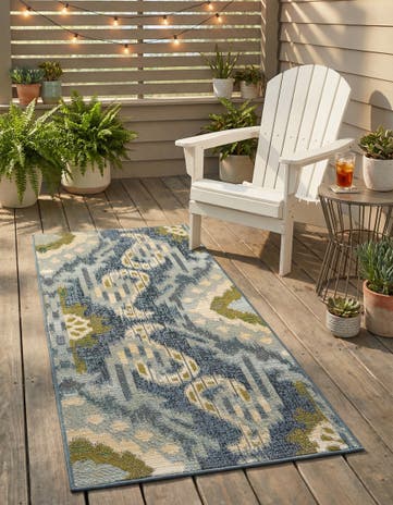 2' x 4' Easy-Clean Modern Indoor / Outdoor Runner Rug