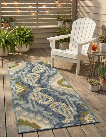 2' x 4' Easy-Clean Modern Indoor / Outdoor Runner Rug