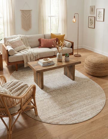 5' 3 x 8' Gemstone Oval Rug