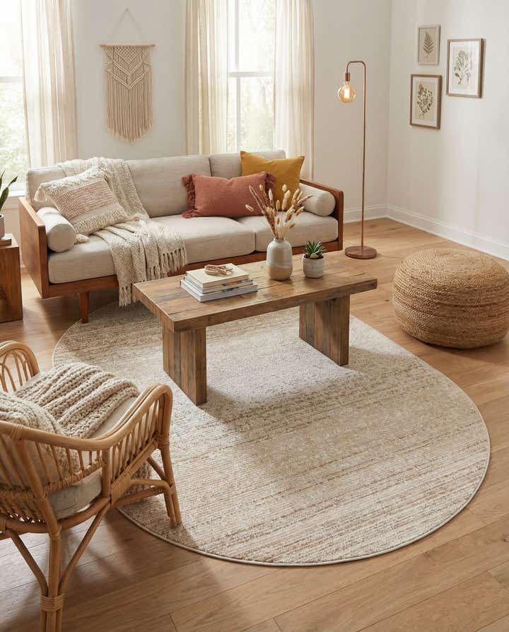 5' 3 x 8' Gemstone Oval Rug