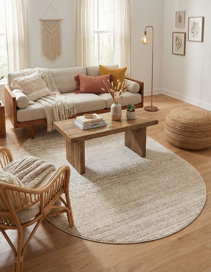 5' 3 x 8' Gemstone Oval Rug