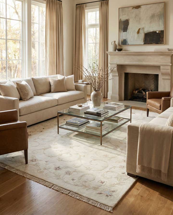 5' 7 x 7' 10 Hand Knotted Darya Wool Rug