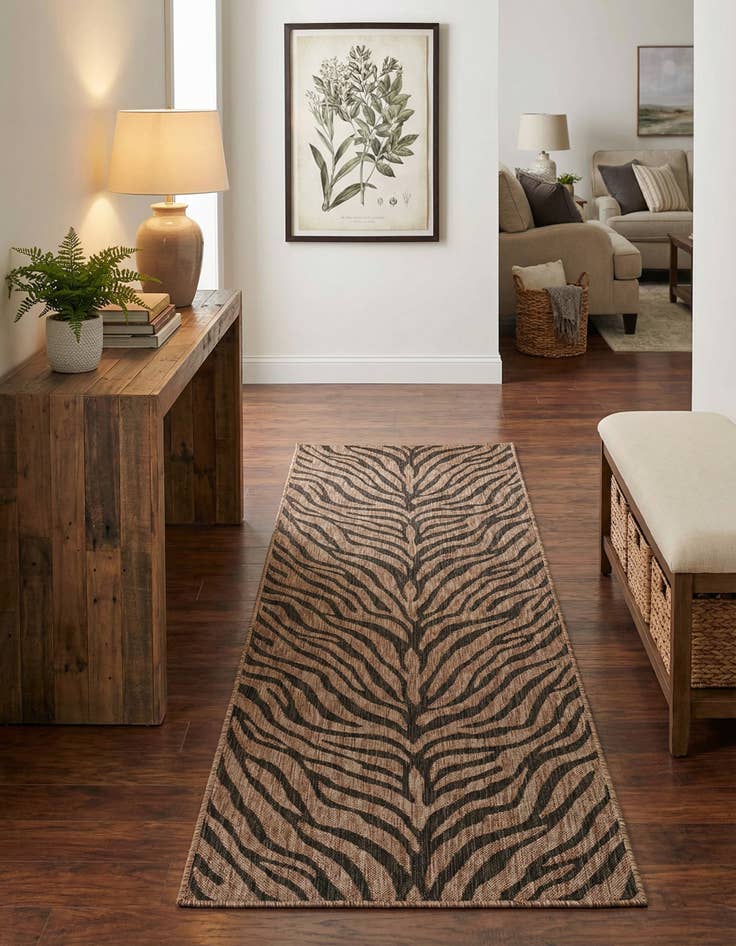 Detail image of 3' x 10' Easy-Clean Safari Indoor / Outdoor Runner Rug