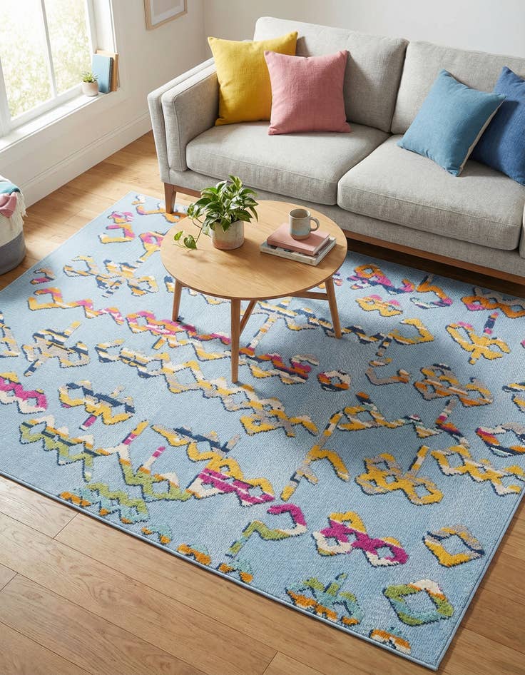 Detail image of 5' 3 x 7' 7  Washable  Indoor / Outdoor Rug