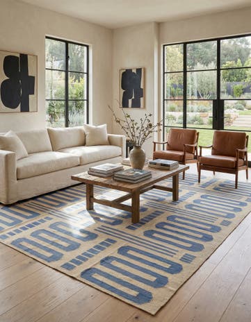 8' 4 x 10' 2 Hand Woven Kilim Modern Wool Rug