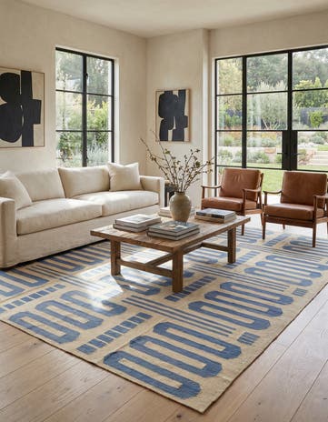 8' 4 x 10' 2 Hand Woven Kilim Modern Wool Rug