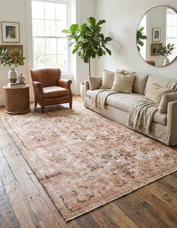 5' 1 x 9' Hand Knotted Ultra Vintage Persian Wool Rug