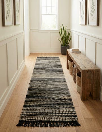 2' 7 x 12' Hand Woven Chunky Jute Runner Rug