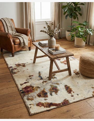 4' x 5' 9 Hand Knotted Ultra Vintage Persian Wool Rug