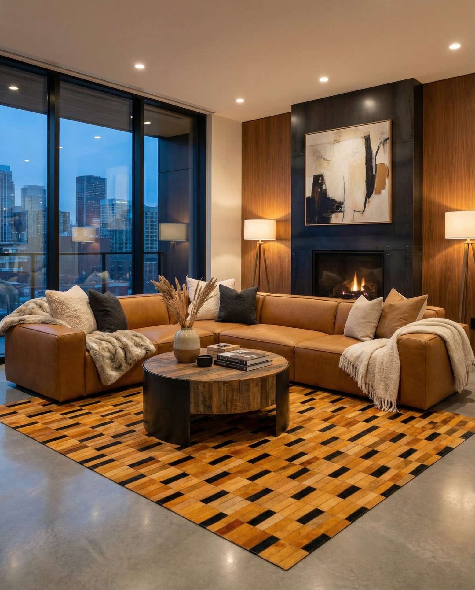 5' x 7' 11 Cowhide - Patchwork Rug