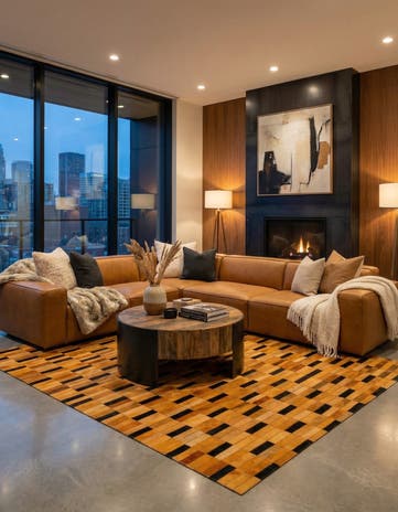 5' x 7' 11 Cowhide - Patchwork Rug