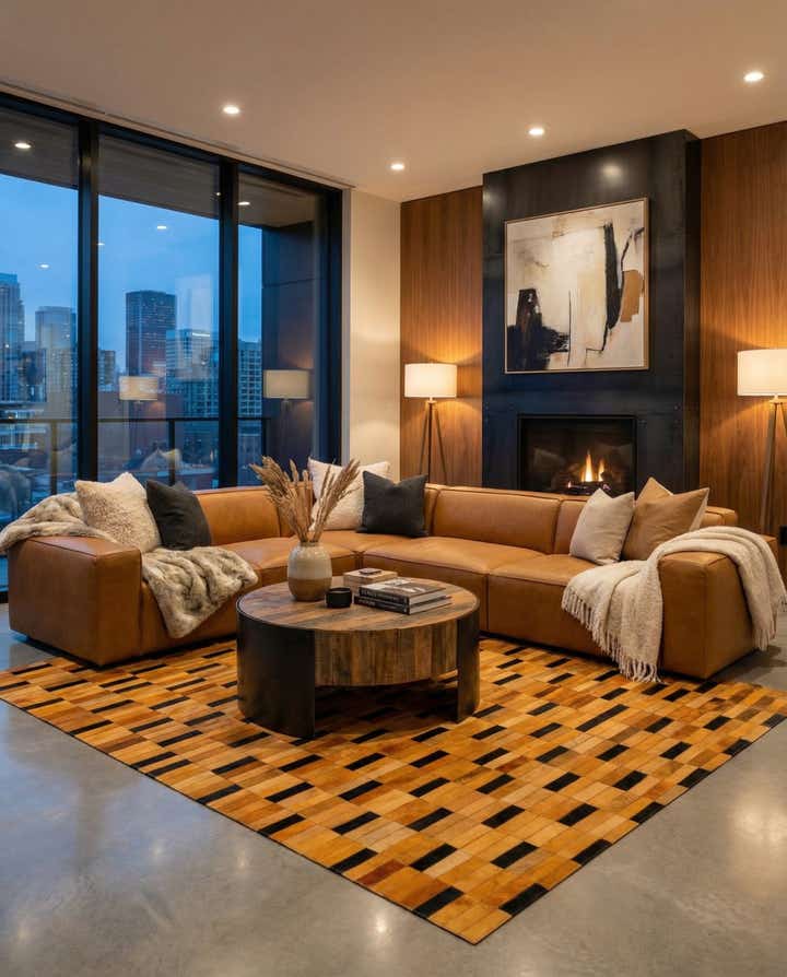 5' x 7' 11 Cowhide - Patchwork Rug