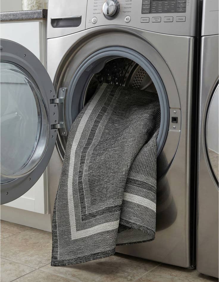 Detail image of 6' x 6'  Washable Border Indoor / Outdoor Square Rug