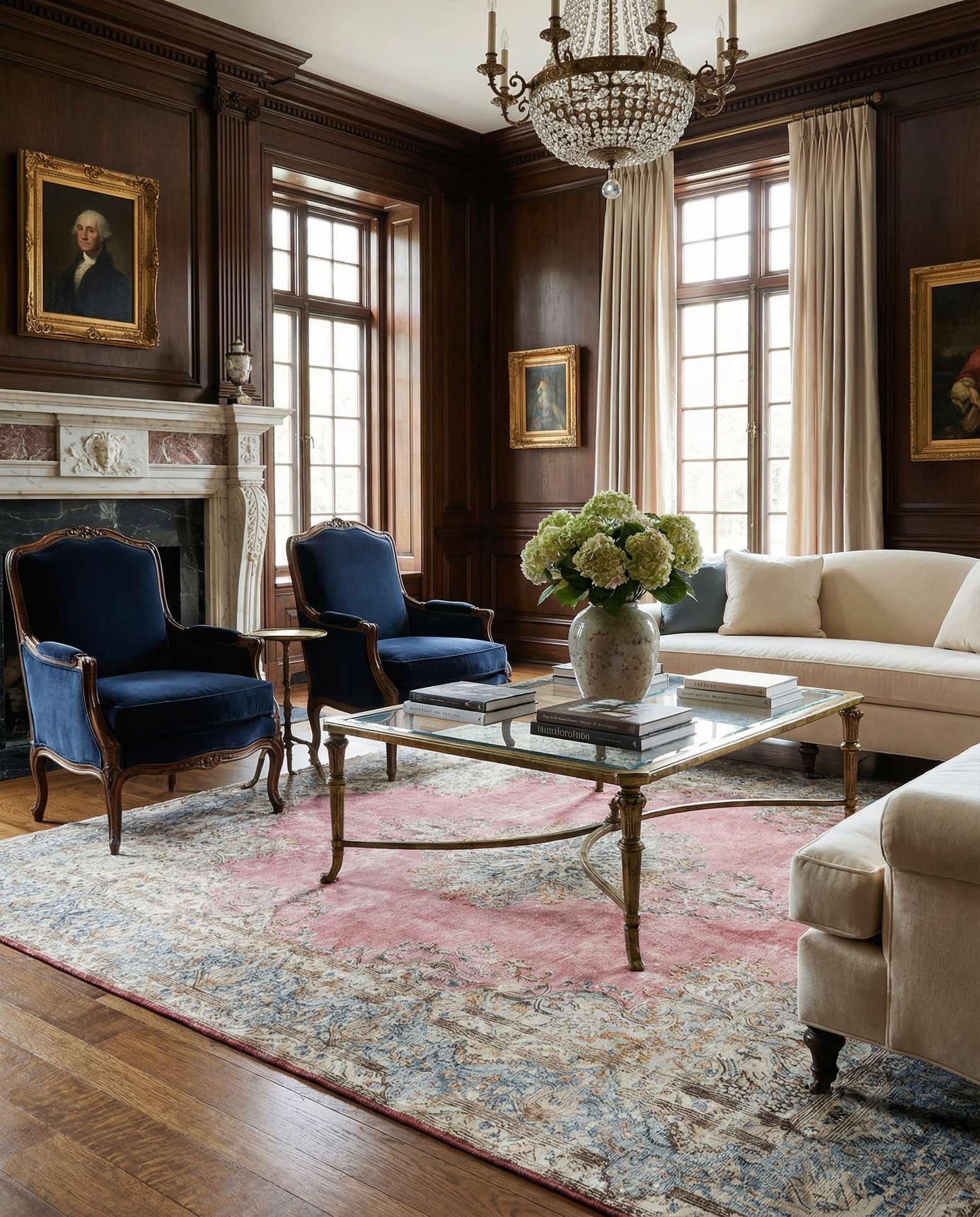 6' 8 x 10' Vintage Royal Wool Rug