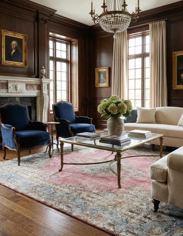 6' 8 x 10' Vintage Royal Wool Rug