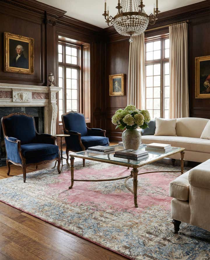 6' 8 x 10' Vintage Royal Wool Rug