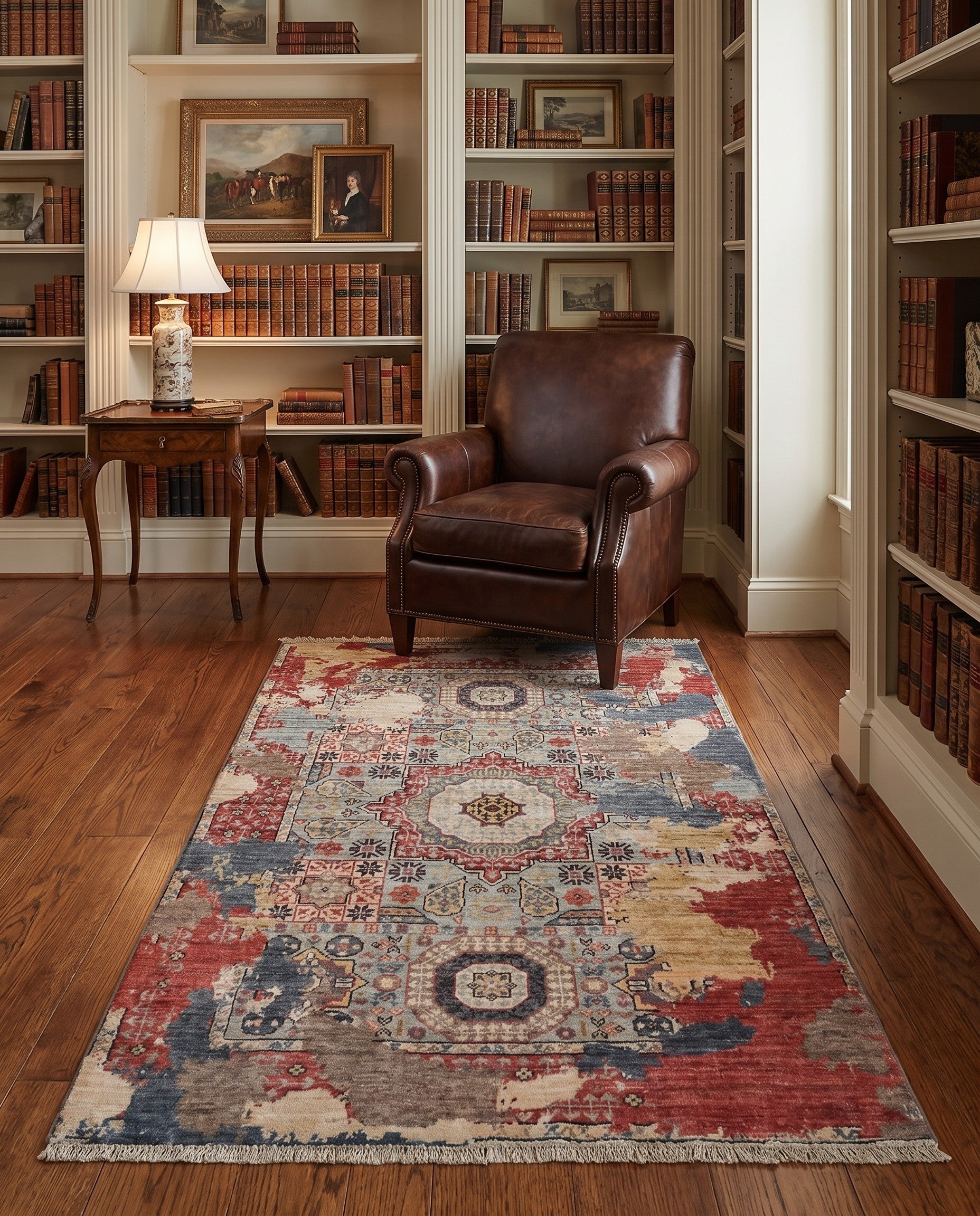 3' 5 x 5' 2 Hand Knotted Mamluk Ziegler Rug