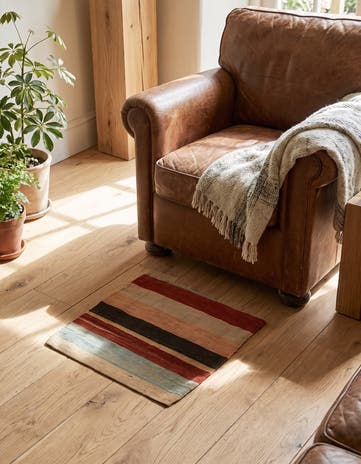1' 7 x 1' 7 Hand Woven Pillow Wool Square Rug