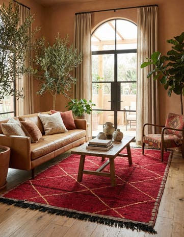 5' 2 x 8' 8 Hand Knotted Moroccan Wool Rug