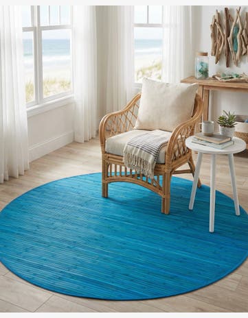 5' 3 x 5' 3 Bamboo Round Rug