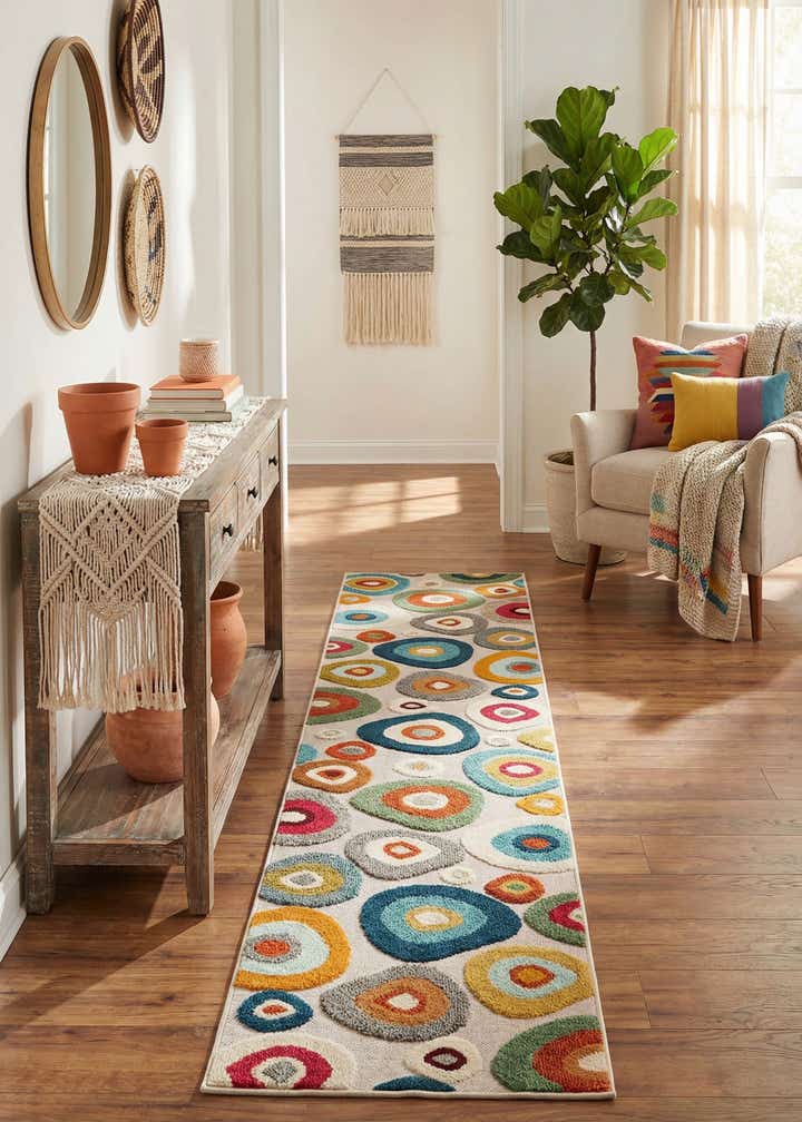 2' 7 x 12' Easy-Clean Casablanca Indoor / Outdoor Runner Rug