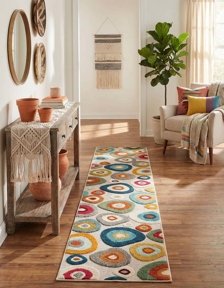 Detail image of 2' 7 x 12'  Washable Casablanca Indoor / Outdoor Runner Rug