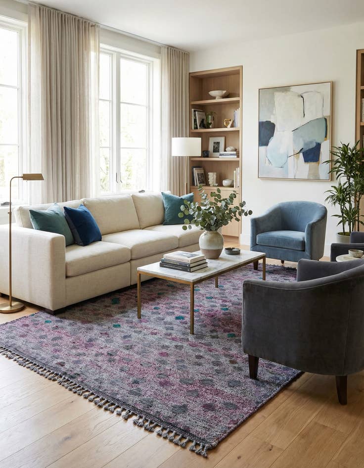 Detail image of  6' 5 x 10' 1  Hand Knotted Darya Wool Rug