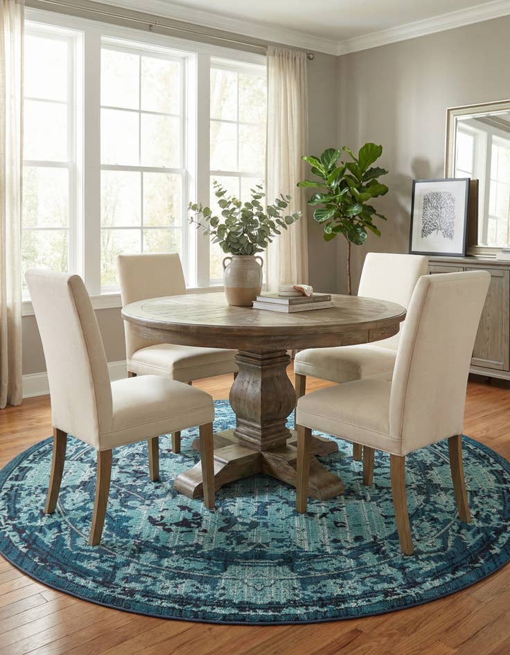 Detail image of 8' x 8'  Washable Palazzo Round Rug