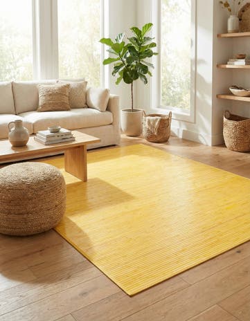 Yellow Bamboo Rug