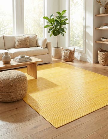 Yellow Bamboo Rug