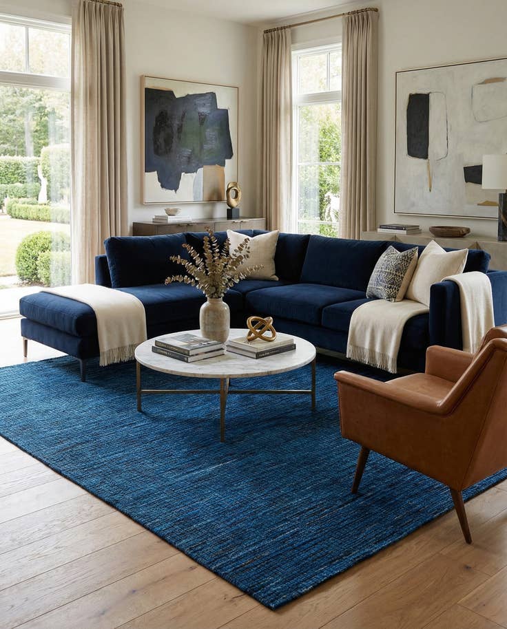 Detail image of 7' 9 x 9' 9 Hand Knotted Darya Wool Rug