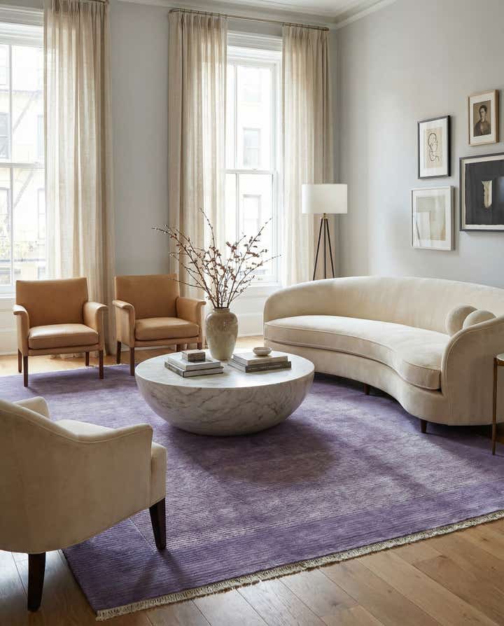 6' 9 x 9' 9 Hand Knotted Darya Wool Rug