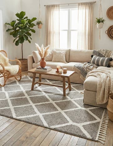 Gray Boho Rug