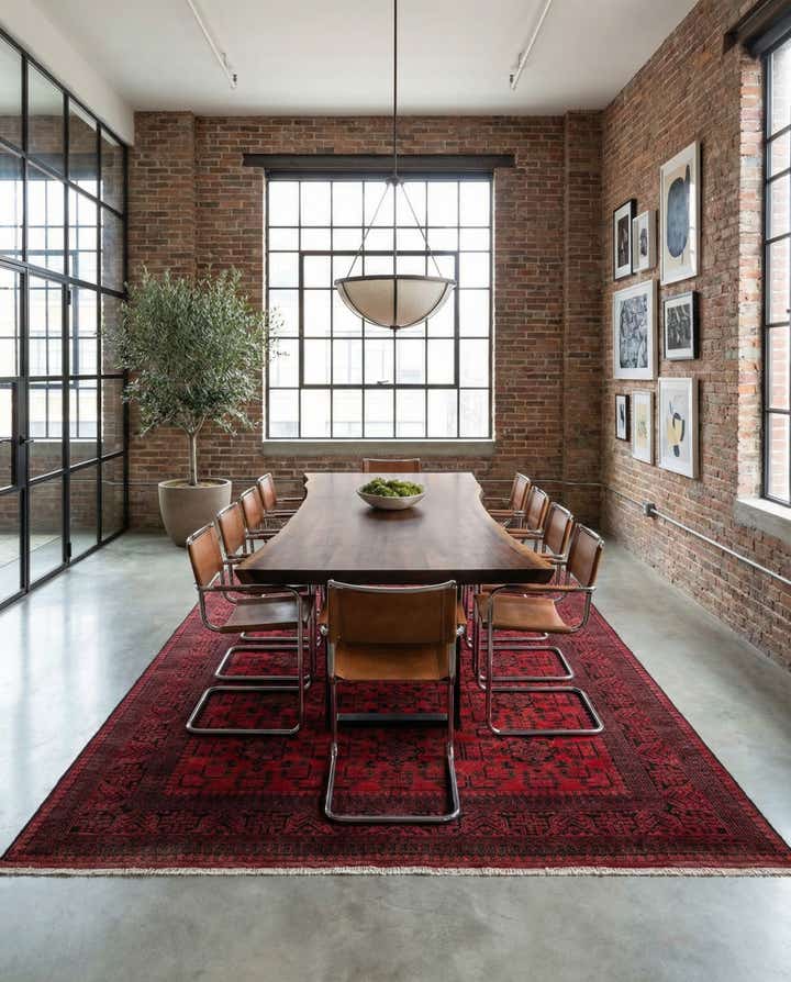 6' 7 x 9' 8 Hand Knotted Khal Mohammadi Wool Rug