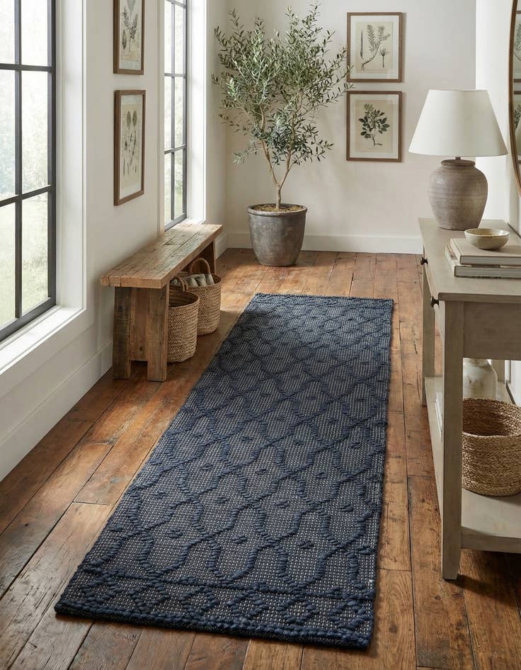 Detail image of  2' x 6' 1  Hand Woven Larsa Jute Runner Rug