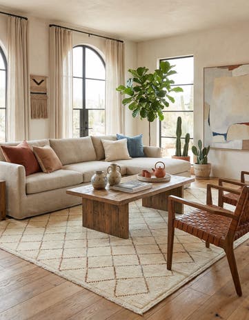 9' 6 x 13' Hand Knotted Moroccan Wool Rug
