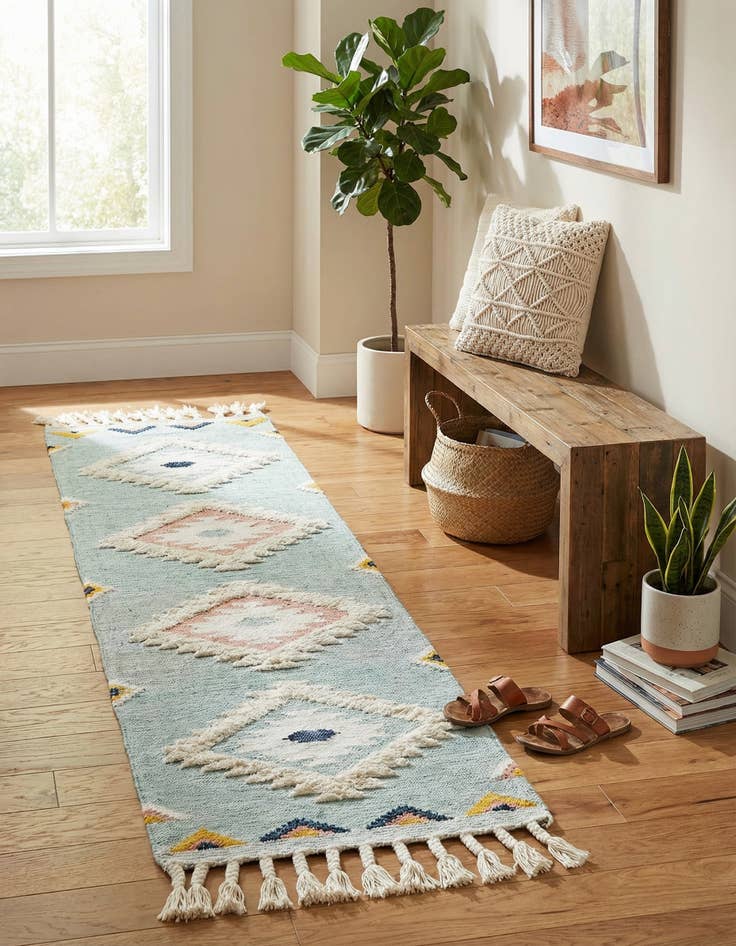 Detail image of 2' 7 x 13' 1  Hand Woven Arizona Wool Runner Rug