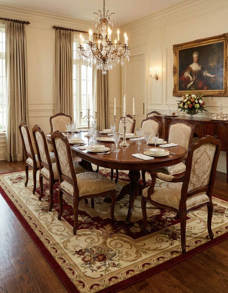 Detail image of 7' 10 x 11' Classic Aubusson Rug