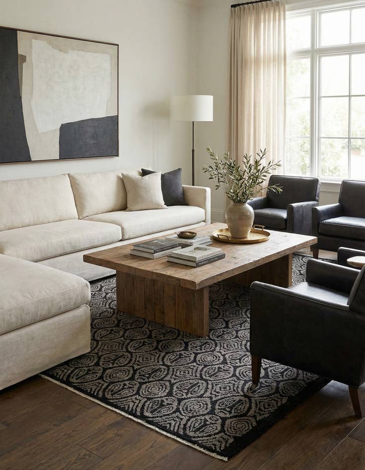 Detail image of 9' 1 x 12' 4  Hand Knotted Darya Wool Rug