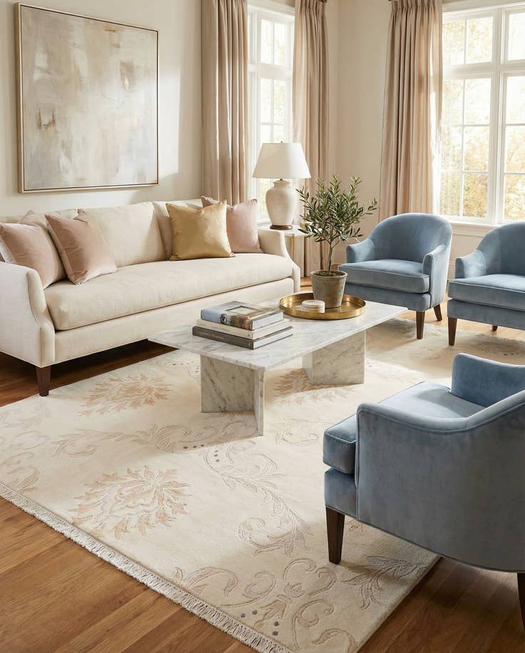 Detail image of 5' 5 x 7' 10 Hand Knotted Darya Wool Rug