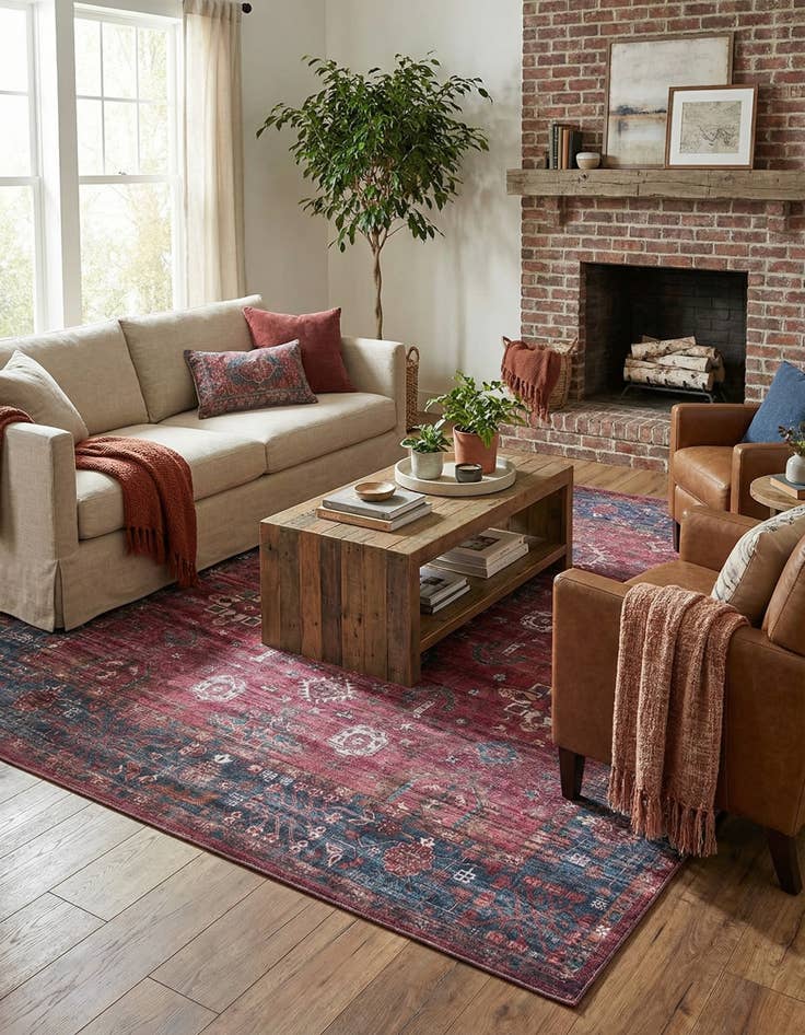 Detail image of 10' 6 x 10' 6  Washable Maahru Square Rug