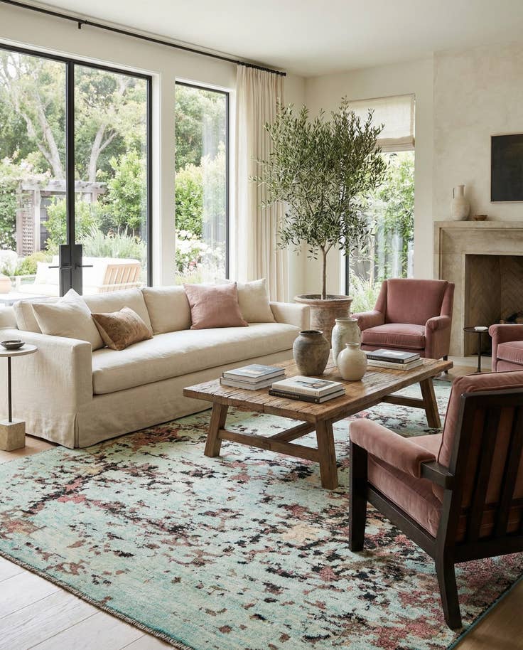 Detail image of 10' 5 x 14' 1 Hand Knotted Darya Wool Rug