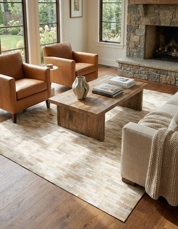 Detail image of 5' 4 x 7' 7 Cowhide Rug