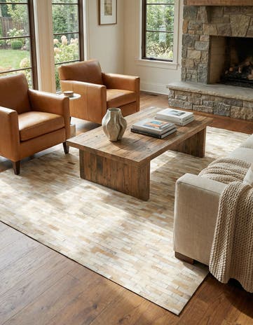 5' 4 x 7' 7 Cowhide Rug