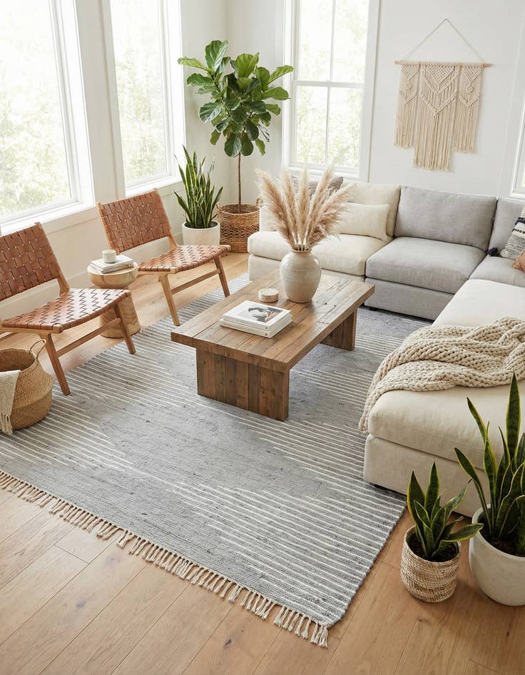 Detail image of 9' x 12' Chindi Cotton Rug