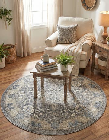 4' x 4' Viola Round Rug
