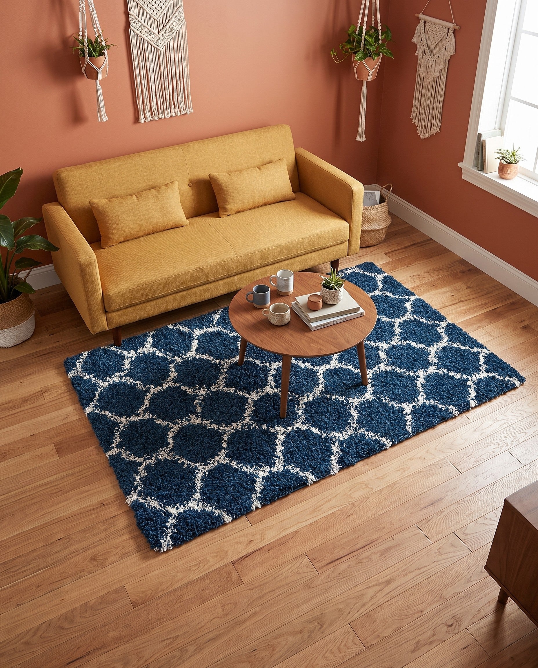4' x 6' Trellis Shag Rug