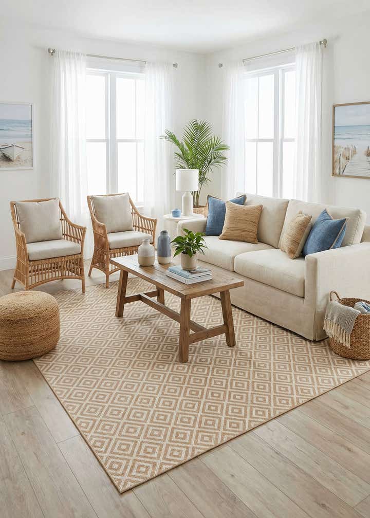 6' x 9' Easy-Clean Jill Zarin Costa Rica Indoor / Outdoor Rug
