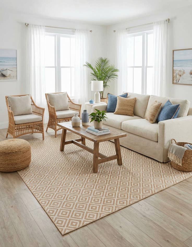Detail image of 6' x 9' Easy-Clean Jill Zarin Costa Rica Indoor / Outdoor Rug
