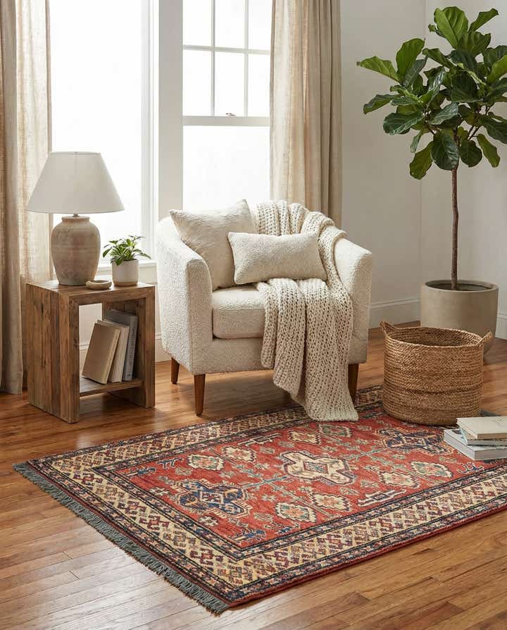 2' 8 x 4' 6 Hand Knotted Kazak Oriental Rug